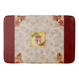  collage Retro met kant en bloemen Badmat