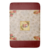  collage Retro met kant en bloemen Badmat (Voorkant Verticaal)