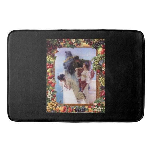  collage Retro met kant en bloemen Badmat (Voorkant)