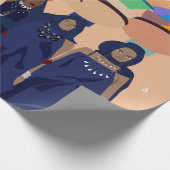  collage Retro met kant en bloemen Cadeaupapier (Hoek)