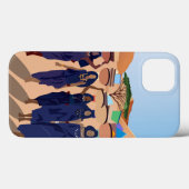  collage Retro met kant en bloemen Case-Mate iPhone Case (Achterkant (horizontaal))