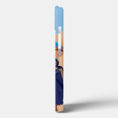  collage Retro met kant en bloemen Case-Mate iPhone Case (Achterkant / Links)