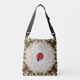  collage Retro met kant en bloemen Crossbody Tas