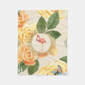 collage Retro met kant en bloemen Fleece Deken (Voorkant)