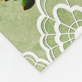 collage Retro met kant en bloemen Fleece Deken (Hoek)