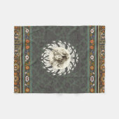  collage Retro met kant en bloemen Fleece Deken (Voorkant (Horizontaal))