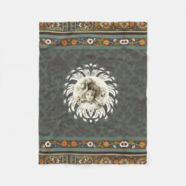 collage Retro met kant en bloemen Fleece Deken