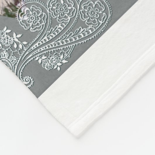  collage Retro met kant en bloemen Fleece Deken (Hoek)