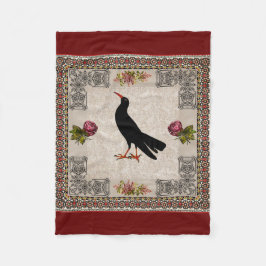  collage Retro met kant en bloemen Fleece Deken