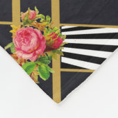  collage Retro met kant en bloemen Fleece Deken (Hoek)