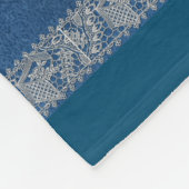  collage Retro met kant en bloemen Fleece Deken (Hoek)