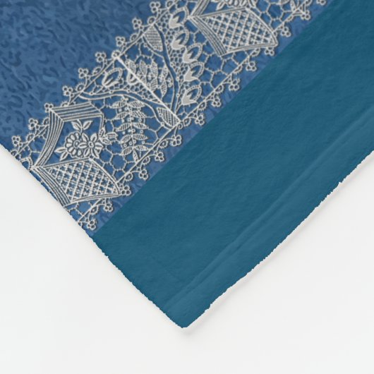  collage Retro met kant en bloemen Fleece Deken (Hoek)