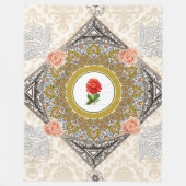  collage Retro met kant en bloemen Fleece Deken (Voorkant)