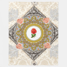  collage Retro met kant en bloemen