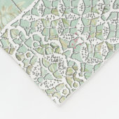  collage Retro met kant en bloemen Fleece Deken (Hoek)