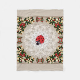  collage Retro met kant en bloemen Fleece Deken