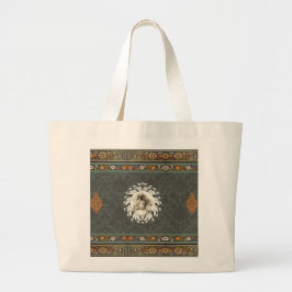  collage Retro met kant en bloemen Grote Tote Bag
