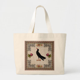  collage Retro met kant en bloemen Grote Tote Bag
