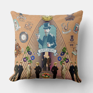 collage Retro met kant en bloemen Kussen