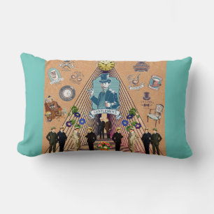 collage Retro met kant en bloemen Kussen