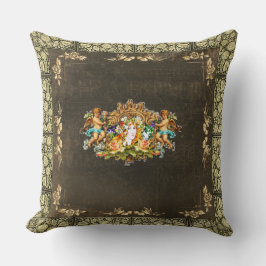  collage Retro met kant en bloemen Kussen