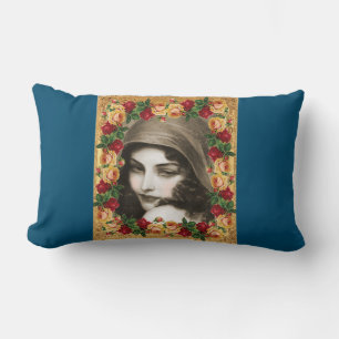 collage Retro met kant en bloemen Kussen