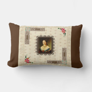 collage Retro met kant en bloemen Kussen