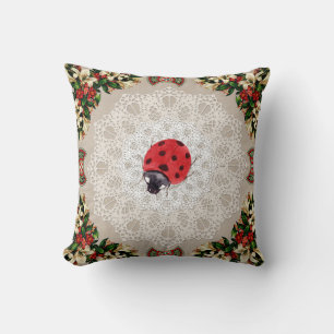 collage Retro met kant en bloemen Kussen