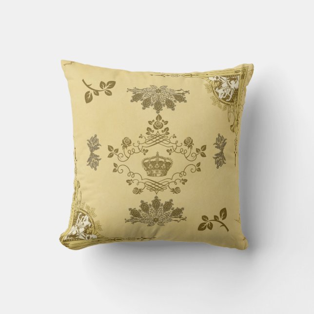  collage Retro met kant en bloemen Kussen (Voorkant)