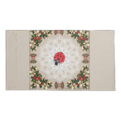  collage Retro met kant en bloemen Kussensloop (Achterkant)