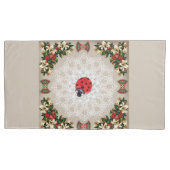  collage Retro met kant en bloemen Kussensloop (Voorkant)