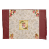 collage Retro met kant en bloemen Kussensloop (Voorkant-Links)