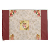  collage Retro met kant en bloemen Kussensloop (Voorkant-Rechts)