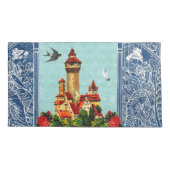  collage Retro met kant en bloemen Kussensloop (Achterkant)