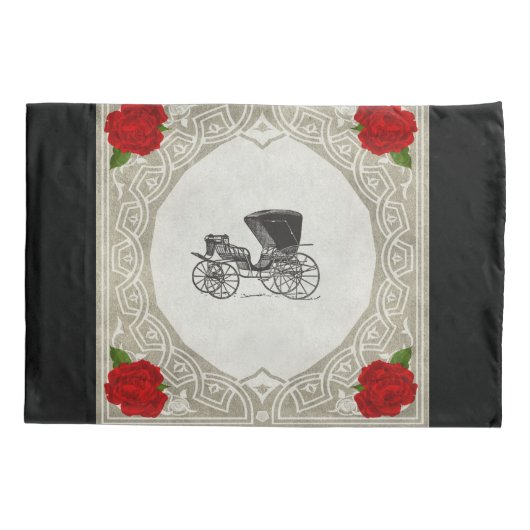  collage Retro met kant en bloemen Kussensloop (Achterkant-Links)