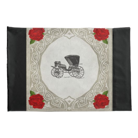  collage Retro met kant en bloemen Kussensloop (Achterkant-Rechts)