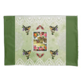 collage Retro met kant en bloemen Kussensloop (Voorkant)