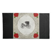  collage Retro met kant en bloemen Kussensloop (Achterkant-Rechts)