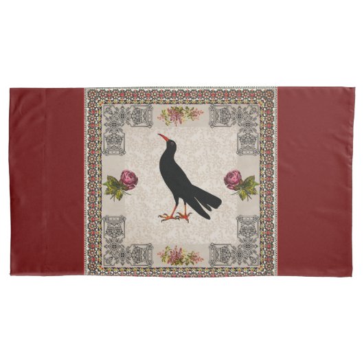  collage Retro met kant en bloemen Kussensloop (Voorkant)