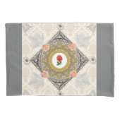  collage Retro met kant en bloemen Kussensloop (Voorkant-Links)