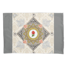  collage Retro met kant en bloemen Kussensloop