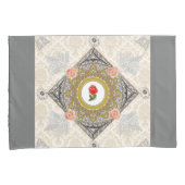  collage Retro met kant en bloemen Kussensloop (Voorkant-Rechts)