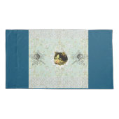  collage Retro met kant en bloemen Kussensloop (Achterkant-Links)