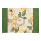  collage Retro met kant en bloemen Kussensloop (Voorkant-Links)