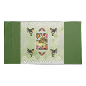  collage Retro met kant en bloemen Kussensloop (Achterkant)