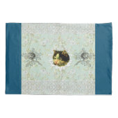  collage Retro met kant en bloemen Kussensloop (Achterkant-Links)