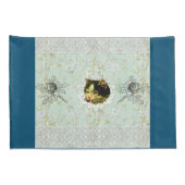  collage Retro met kant en bloemen Kussensloop (Achterkant-Rechts)