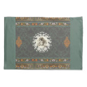  collage Retro met kant en bloemen Kussensloop (Achterkant-Links)