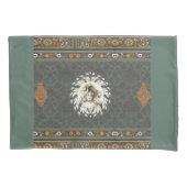 collage Retro met kant en bloemen Kussensloop (Voorkant-Links)