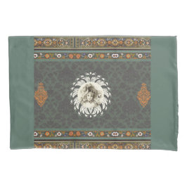  collage Retro met kant en bloemen Kussensloop